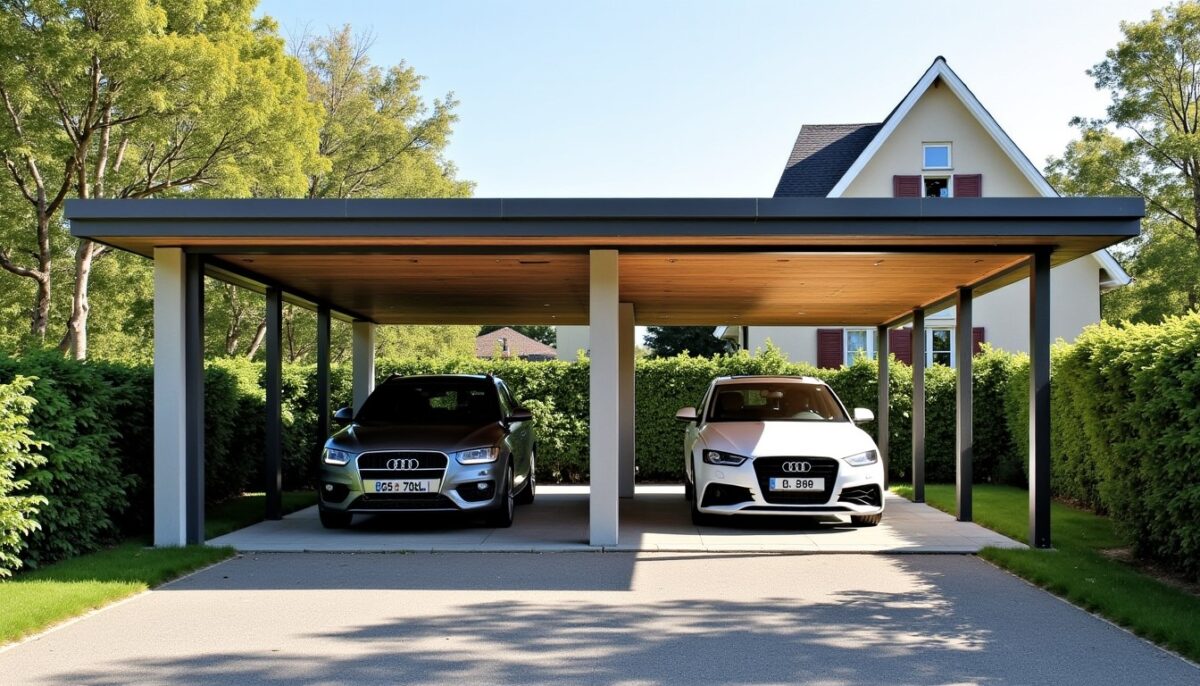 Carport double : une solution astucieuse pour sublimer et valoriser votre bien immobilier
